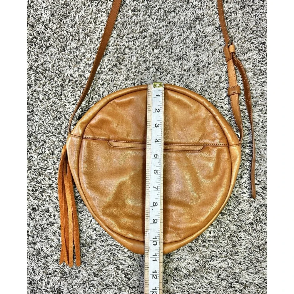 Hobo International Circle Round Canteen Crossbody Bag BOHO Fringe Tassel